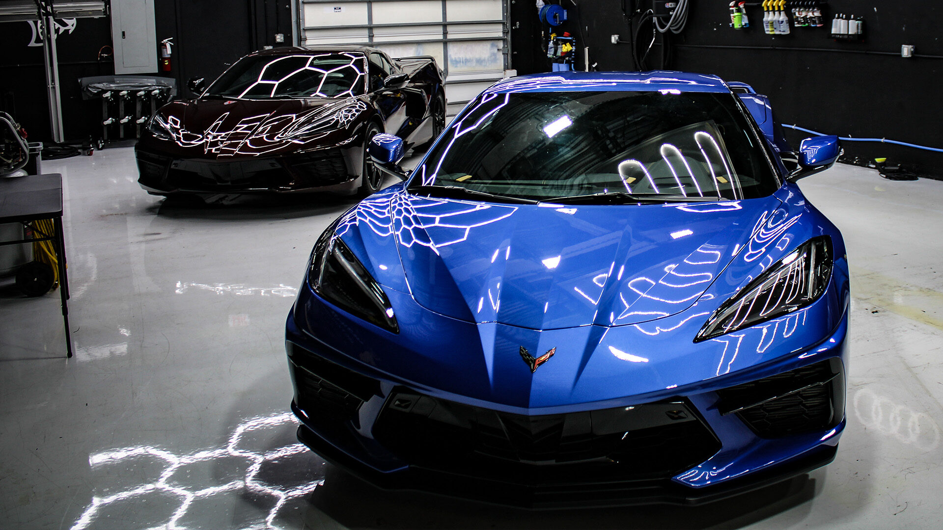 paint protection film applied to C8 corvettes